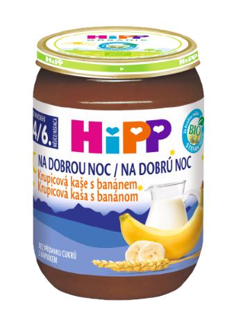 HiPP BIO Na dobrú noc Krupicová kaša s banánom 190 g