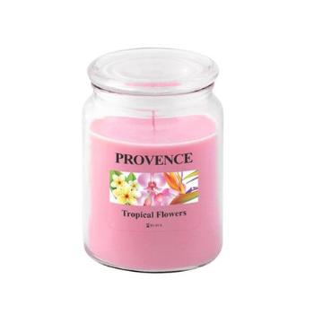 Provence Vonná sviečka v skle PROVENCE 95 hodín tropické kvety