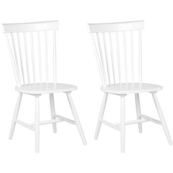 Sada 2 bielych jedálenských stoličiek BURGES, 252898 (beliani_252898)