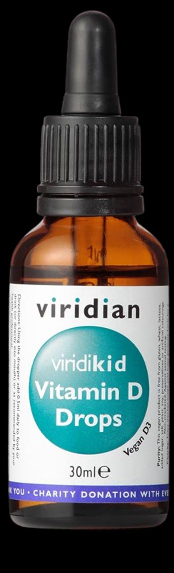 VIRIDIAN Viridikid Vitamin D kvapky 400IU 30 ml