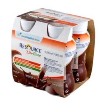 Resource 2.0+ Fibre čokoládová príchuť 4 x 200 ml