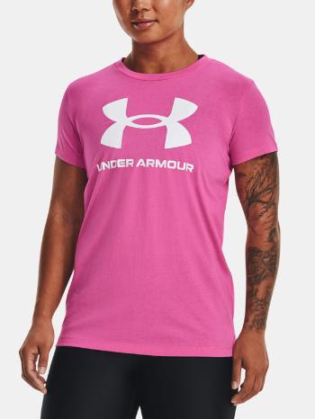 Under Armour UA Sportstyle Logo SS Tričko Ružová