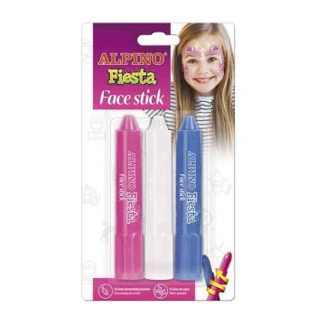 ALPINO Alpino farebné ceruzky na tvár - 3ks pre dievčatá