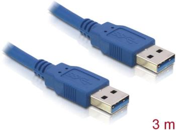 Delock #####USB-Kabel #####USB 3.2 Gen1 (USB 3.0 / USB 3.1 Gen1) #####USB-A Stecker, #####USB-A Stecker 3.00 m modrá poz