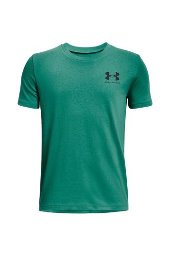 Detské tričko Under Armour čierna farba, jednofarebný