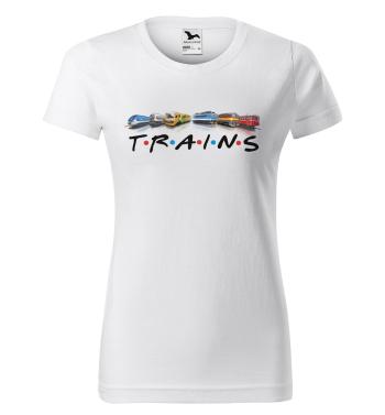 Tričko Trains (Veľkosť: S, Typ: pre ženy, Farba tričká: Biela)