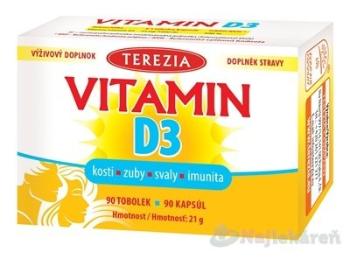 Terezia Vitamín D3 1000 IU 90 tabliet