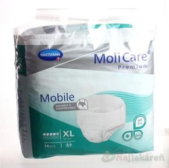 MoliCare Premium Mobile 5 kvapiek XL zelené, plienkové nohavičky naťahovacie, 14ks