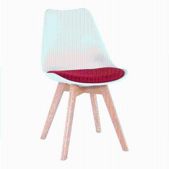 Stolička, biela/červená, DAMARA P1, poškodený tovar