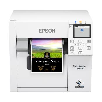 Epson ColorWorpcs C4000 C31CK03102MK, Matt Black Ink, cutter, ZPLII, USB, Ethernet