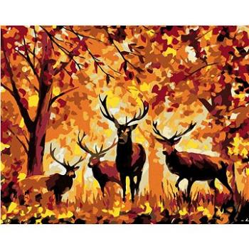 Maľovanie podľa čísel – Jelene a jesenný les (HRAmal00238nad)