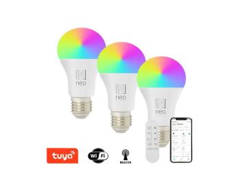 Smart LED žiarovka E27 11W RGB+CCT IMMAX NEO 07733CDO WiFi Tuya sada 3ks