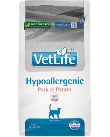 Farmina Vet Life cat hypoallergenic, pork & potato granule pre mačky 1,5kg