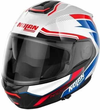 Nolan N100-6 Surveyor N-Com Metal White Blue/Red/Black L Prilba