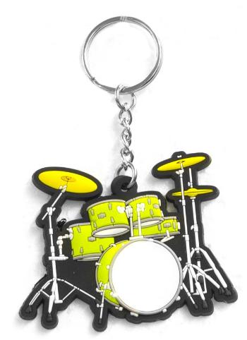 Musician Designer Music Key Chain Drumset Green