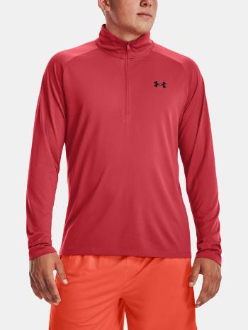 Under Armour UA Tech 2.0 1/2 Zip-RED Tričko Červená