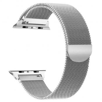 BStrap Milanese remienok na Apple Watch 38/40/41mm, Silver (SAP004C07)