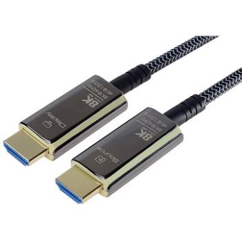 PremiumCord Ultra High Speed HDMI 2.1 optický fiber kabel 8K/60Hz, zlacené 30m (kphdm21t30)