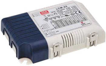 Mean Well LCM-25 LED driver  konštantný prúd 25 W 0.35 - 1.05 A 6 - 54 V/DC PFC spínacie obvod, ochrana proti prepätiu,