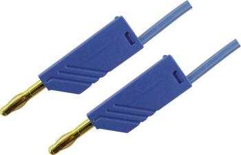 4mm PVC-test lead, on both sides stackable plugs - Au, 2,5mm², 50 cm