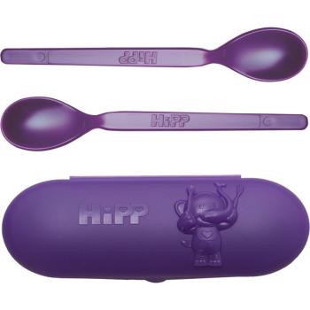 Hipp Spoons Set jedálenská súprava Purple(na cesty)