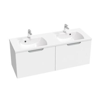 Kúpeľňová skrinka pod umývadlo Ravak Classic II 130x47x45 cm v šedej farbe lesk X000001483