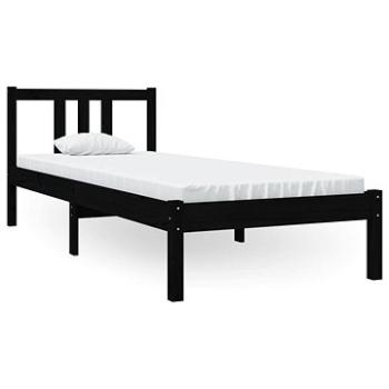 Rám postele čierny masívne drevo 75 × 190 cm Small Single, 814848