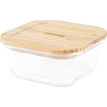 Siguro Dóza na potraviny Glass Seal Bamboo 0,5 l, 6,5 × 13,5 × 13,5 cm (SGR-FO-G105BB)