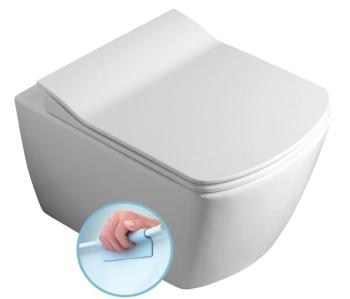 SAPHO - GLANC závesná WC misa, Rimless, 37x51,5 cm, biela GC321