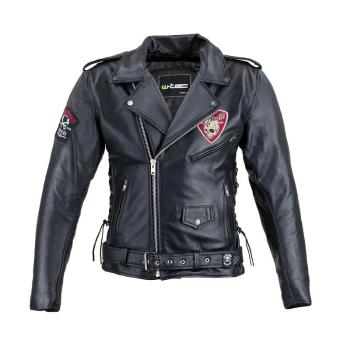 Kožená moto bunda W-TEC Black Heart Perfectis Farba čierna, Veľkosť XL