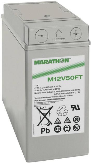 GNB Marathon EXIM12V50FT NAMF120050HM0FB olovený akumulátor 12 V 47 Ah olovený so skleneným rúnom (š x v x h) 107 x 231