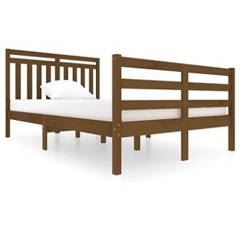 Rám postele medovo hnedý masívne drevo 120 × 200 cm, 3100652