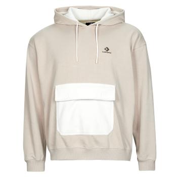 Converse  UTILITY POCKET PULLOVER HOODIE  Flísové mikiny Béžová