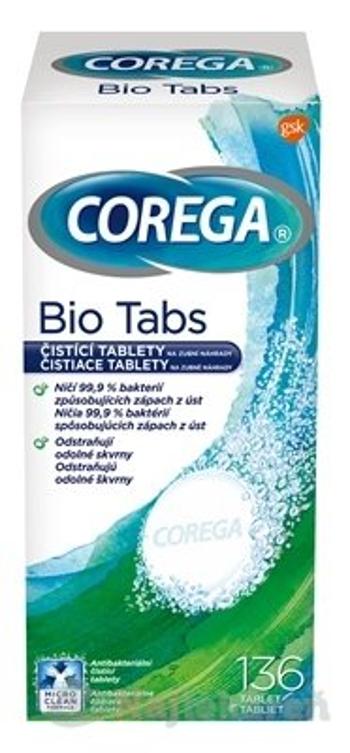 COREGA BIO Tabs na zubné náhrady 136 tabliet