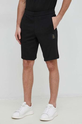Bavlnené šortky Armani Exchange pánske, čierna farba