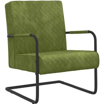 Konzolová stolička svetlo zelená zamat, 325727