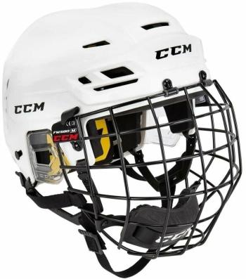 CCM Hokejová prilba Tacks 210 Combo SR Biela S