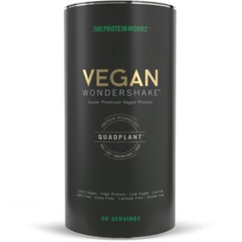 Vegan Wondershake - The Protein Works, príchuť jahodový krém, 750g