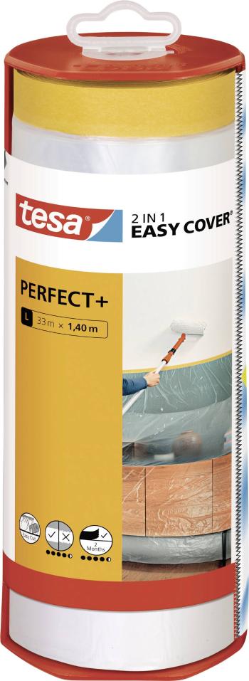 tesa Easy Cover Perfect+ 56571-00000-00 krycia fólia  žltá, priehľadná (d x š) 33 m x 1.40 m 1 ks