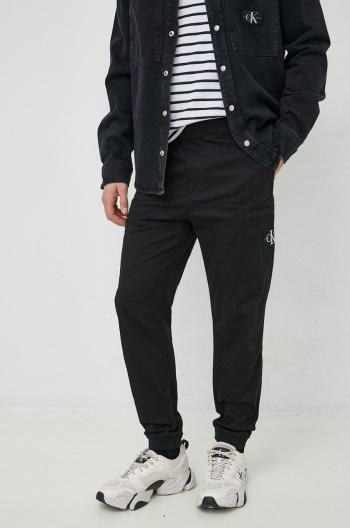 Nohavice Calvin Klein Jeans pánske, čierna farba
