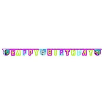 Banner – girlanda Ľadové kráľovstvo – Frozen – Happy Birthday – Narodeniny – 215 cm (5201184846292)
