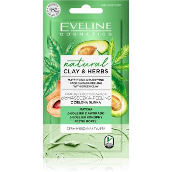 Eveline Cosmetics Natural Clay & Herbs čistiaca ílová pleťová maska 8 ml