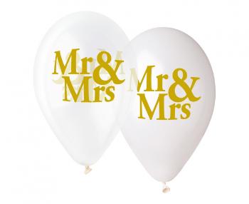 Godan Latexové svadobné balóny - Mr. & Mrs. 5 ks