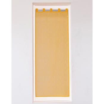 Blancheporte Rovná vitrážová záclona so saténovou stuhou horčicová 60x90cm