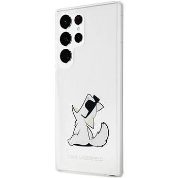 Karl Lagerfeld PC/TPU Choupette Eat Zadný Kryt na Samsung Galaxy S23 Ultra Transparentný (KLHCS23LCFNRC)