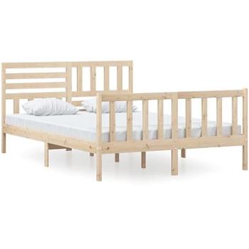 Rám postele masívne drevo 140 × 200 cm, 3101153