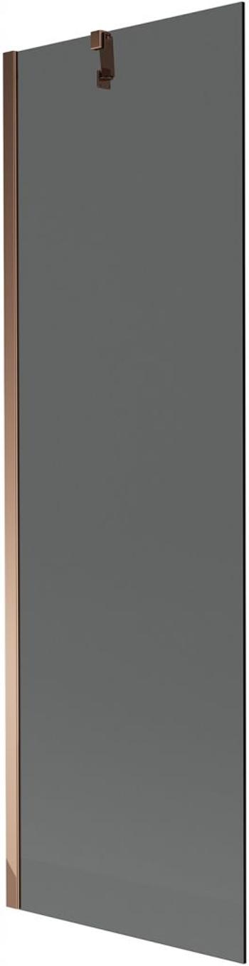 MEXEN/S - Next vaňová zástena FIX 60 x 150 cm, grafit, ružové zlato 895-060-000-00-40-60