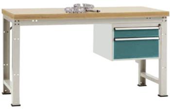 Manuflex WP5667.5021 Kompletný štandardný pracovný stôl PROFI s plastovou platňou, ŠxHxH = 2000 x 700 x 840 mm