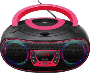Denver TCL-212BT CD-rádio FM AUX, CD, USB, Bluetooth  ambient light ružová