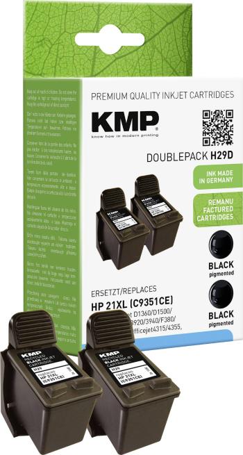 KMP Ink náhradný HP 21 kompatibilná Dual čierna H29D 1900,4021